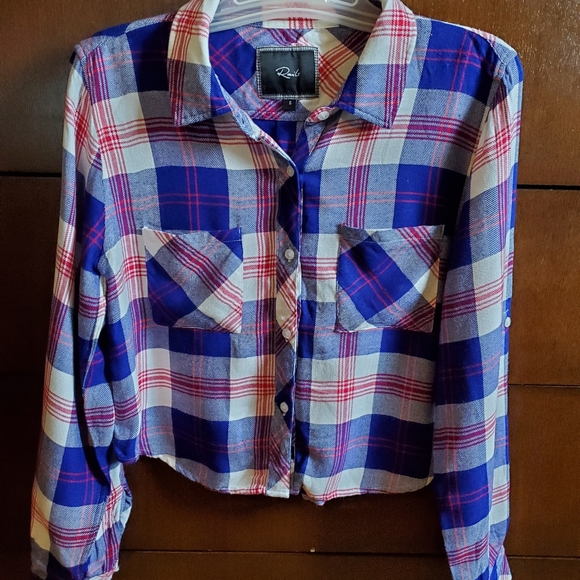 Rails crop plaid shirt S - Picture 1 of 2